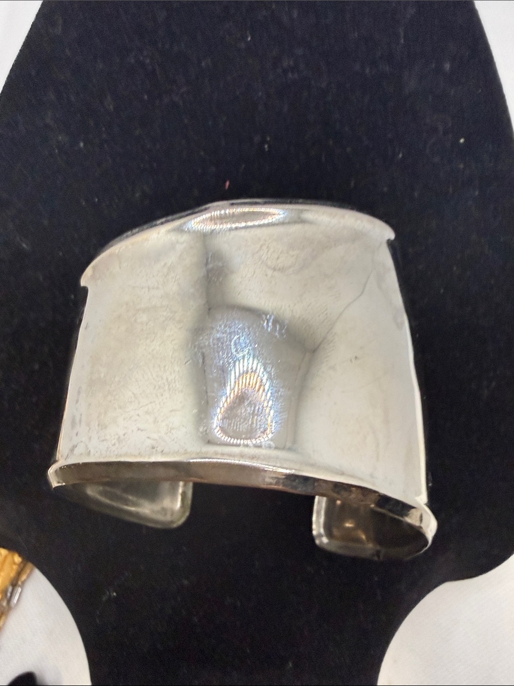 Silver Wide Cuff Bracelet - Unbranded